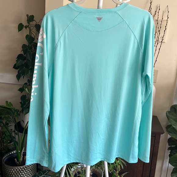 ❤️Columbia Women’s PFG Tidal Tee ll Long Sleeve-Gullfoss Green, White Lo… - Picture 8 of 16